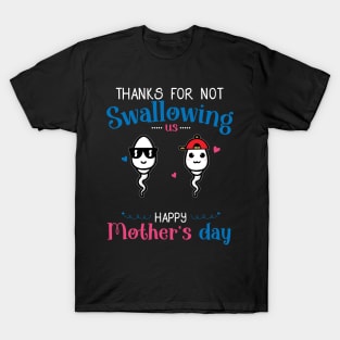 Happy Mothers Day Thanks For Not Swallowing Us for Women T-Shirt